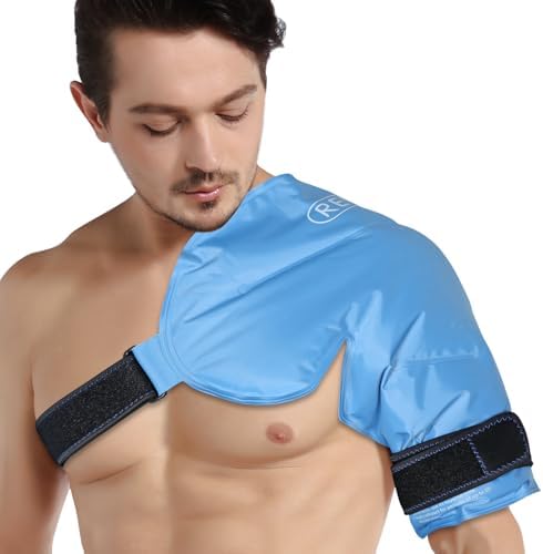 REVIX Shoulder Ice Pack Wrap for Rotator Cuff, Reusable Gel Cold Pack