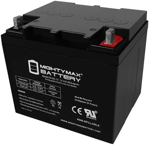 ML55-12 - 12 Volt 55 AH, Nut and Bolt (NB) Terminal, Rechargeable SLA AGM Battery