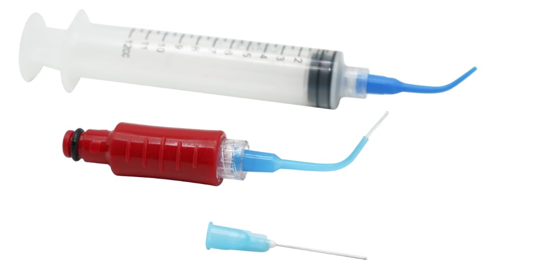 Oral Breeze | Deep Pocket Irrigator Tips and Syringe | Low Flow Solution | Compatible with Oral Breeze Irrigator ShowerBreeze & QuickBreeze