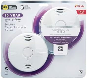 Kidde Worry-Free 10 Year Battery Combination Smoke and CO Alarm with Voice (2-Pa