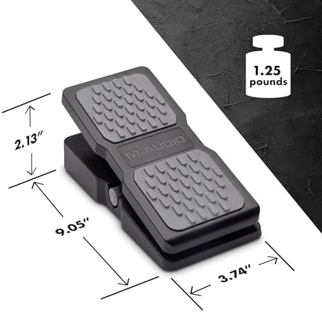 M-AUDIO EX-P Keyboard Expression Pedal | Universal Expression Pedal for MIDI Keyboards, MIDI Controllers, and Supported Guitar Effects Pedals