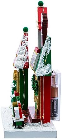 Kurt Adler C6879 9.75" Battery-Operated North Pole Train Station Building