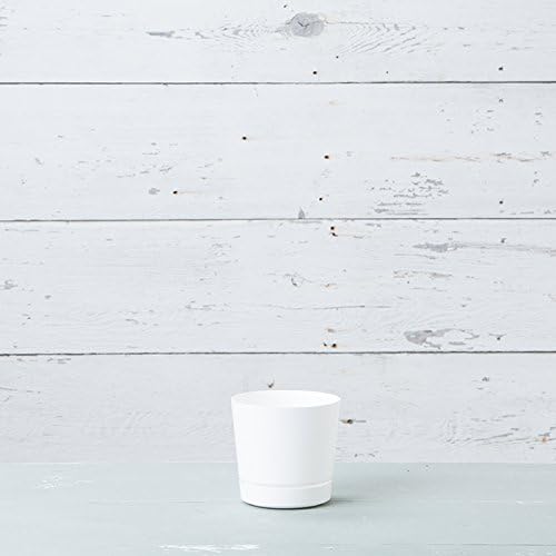 Novelty Majestic Full Depth Round Cylinder Pot, Glossy White, 8-Inch (10082)