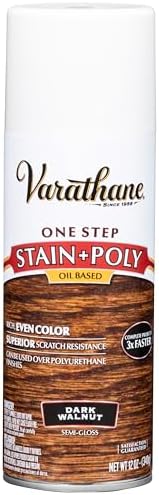 Varathane 243863 Oil-Based One Step Stain + Poly Spray, 12 oz, Golden Pecan