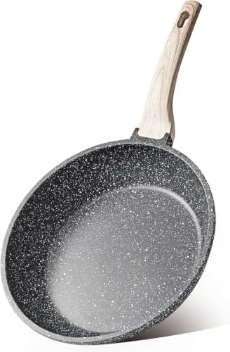 CAROTE Nonstick Frying Pan, 8 Inch Classic Granite Skillet | Kitchen Healthy Non Toxic Stone Cookware,All-Stovetop Compatible, Cool Handle, Easy to Clean, PFOA Free