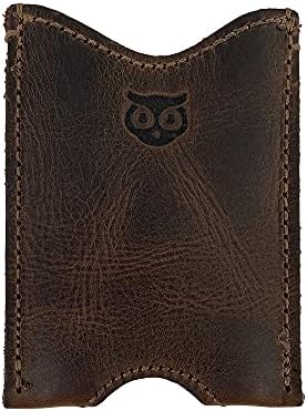 Hide & Drink, Rustic Leather Pocket Sleeve Wallet, for Easy Travelers, Commuters, Card Holder Handmade, Includes 101 Year Warranty