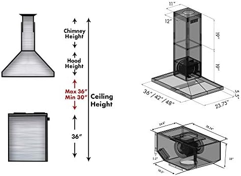 ZLINE 42 in. Remote Blower Island Mount Range Hood in Stainless Steel (GL2i-RS-42-400)