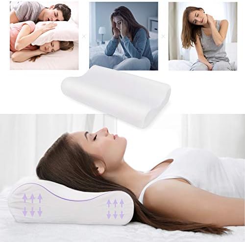 ZG-Home Memory Foam Pillow, Neck Pillow, Cervical Pillow for Neck Pain, Orthopedic Contour Pillow for Back, Side