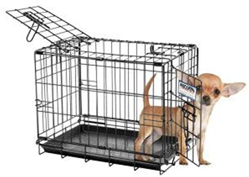 Precision Pet Products Two Door Provalue Wire Dog Crate, 24 Inch, For Pets 15-30 lbs, With 5-Point Locking System