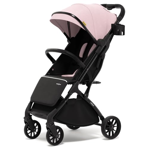 newyoo GlideTow TR18 Travel Stroller, Compact & Lightweight, Muted Olive | Newborn to toddler, foldable, self-standing design, 175° near-flat recline, large mesh window, trolley mode & UPF 50+ canopy