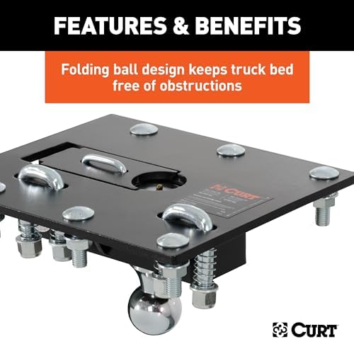 Curt Manufacturing 61052 Folding Ball Gooseneck Hitch Assembly