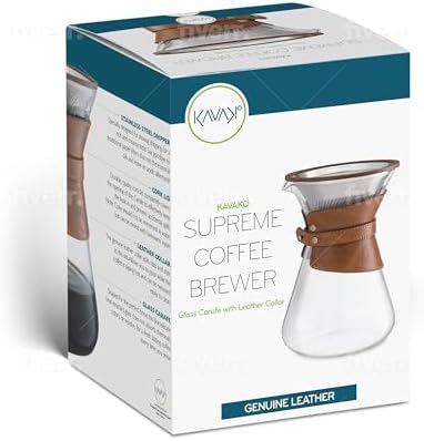 Pour Over Coffee Maker Set with Double-Layer Stainless Steel Filter, Coffee Dripper