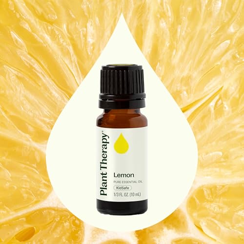 Plant Therapy Lemon Essential Oil for Diffusing 10 mL Pure and Undiluted | Natural Aromatherapy, Lemon Oil for Skin & Cleansing