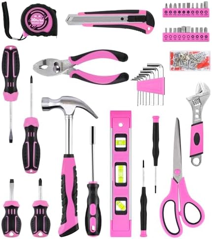 DOWELL Tool Set, 90 Piece Tool Kit with Wrench Set, Home Tools | wrenches, hammer, pliers, screwdrivers, rust-resistant steel, durable plastic case, ANSI certified