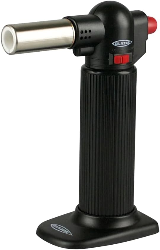 Big Buddy Refillable Turbo Torch Lighter- White Culinary Blow Torch, Butane Refillable