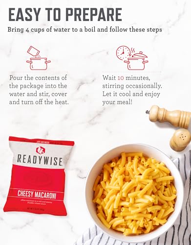 ReadyWise Emergency Food Supply - 72 Hour Survival Kit, 30 Servings of Protein Meals, Freeze Dried Food for Backpacking, Camping Essentials & Disaster Prepping Supplies, up to 25 Year Shelf Life