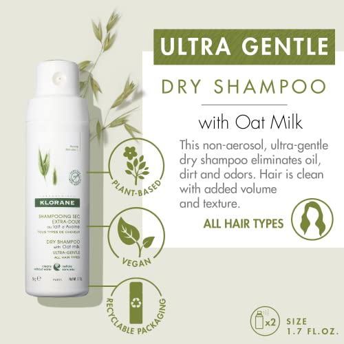 Klorane Dry Shampoo with Oat Milk - Non-Aerosol