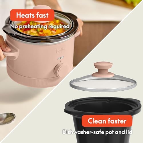 bella 1.5qt Manual Slow Cooker with 3 Heat Settings, Blossom