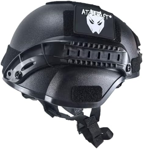 Tactical Airsoft Paintball MICH 2000 Helmet with Side Rail & NVG Mount