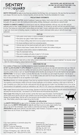 Sentry Fiproguard for Cats, Flea and Tick Prevention for Cats (1.5 Pounds and Over)