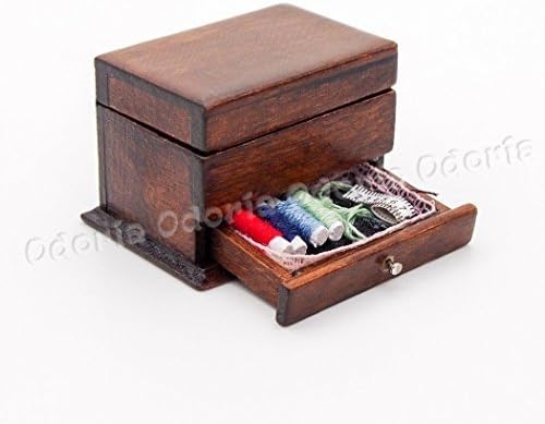 Odoria 1/12 Miniature Sewing Box Kit Dollhouse Decoration Accessories