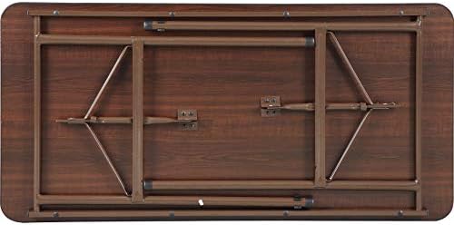 Lorell Folding Table, 60 by 30 by 29-Inch, Mahogany