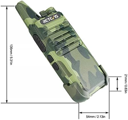 Retevis RT22 Compact & Lightweight FRS Walkie Talkies Long Range (4 Pack) | For Small Business, Camping, Hiking, Cruise, Safe Short Antenna, Comfortable to Carry, Loud & Clear Audio, USB-C
