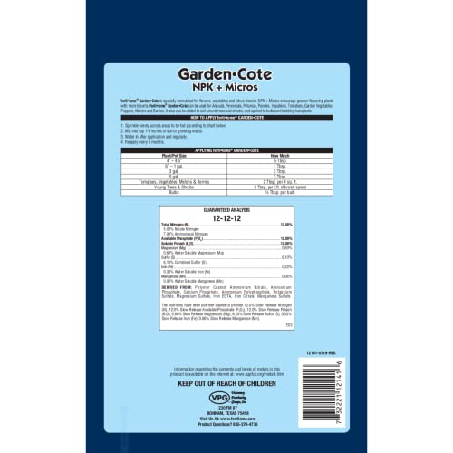 Fertilome (12141) Garden Cote Fertilizer 12-12-12 Slow Release, 4.5 lb