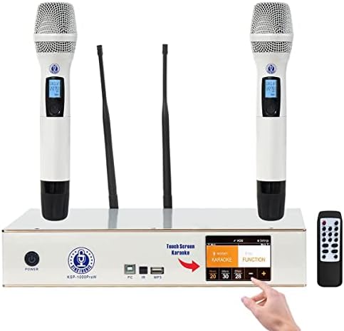 KSP-1000ProW Professional 2000W Digital Karaoke Sound Processor + 2 Anti-Feedback Wireless Microphones