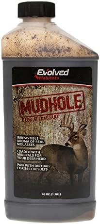 Evolved Habitats Mudhole Molasses Enriched Liquid Deer Mineral Attractant - Powerful Ready-to-Use Year-Round Beneficial Food Supplement for Deer