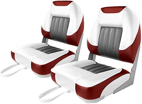 XGEAR Fold-Down Boat Seat, Low Back Fishing Boat Chair