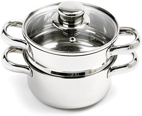Norpro 1-Quart Stainless Steel Mini Steamer Cooker Set (3 Piece)