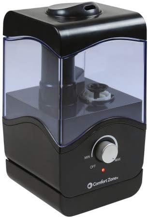 Comfort Zone CZHD10BK 0.15 Gallon Ultrasonic Aromatherapy Humidifier with Automatic Shutoff, Black