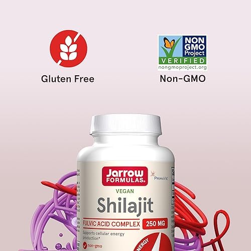 Jarrow Shilajit 250mg, Cellular Energy Production, 60 Veggie Capsules