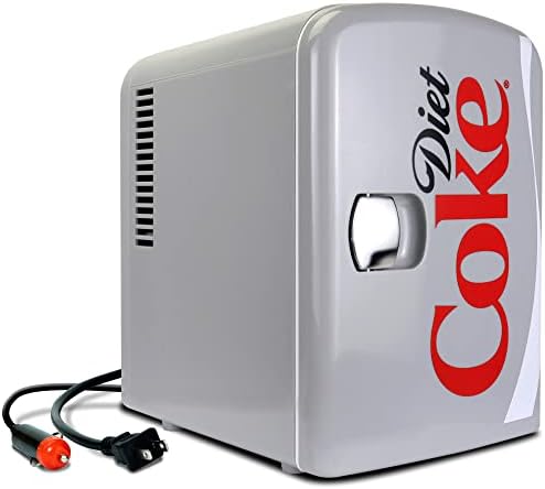 Coca-Cola Diet Coke DC04 4 Liter/4.2 Quarts 6 Can Portable Mini Cooler/Fridge, Beverages, Baby Food, Skincare and Medications-Use at Home, Office