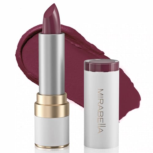Mirabella - Sealed with a Kiss Smudge Proof Lipstick, Long-Lasting No-Bleed Lip Makeup, Hydrating Lip Color with Vegan Lanolin & Vitamin E, Perfect Red