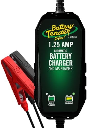 Battery Tender Plus 12V - 1.25 AMP Battery Charger and Maintainer - 022-0185G-DL-WH