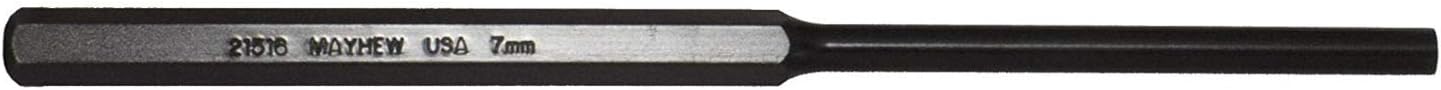 Mayhew Tools 21500 Extra Long Pin Punch, 1/8" x 8", Black Oxide Finish