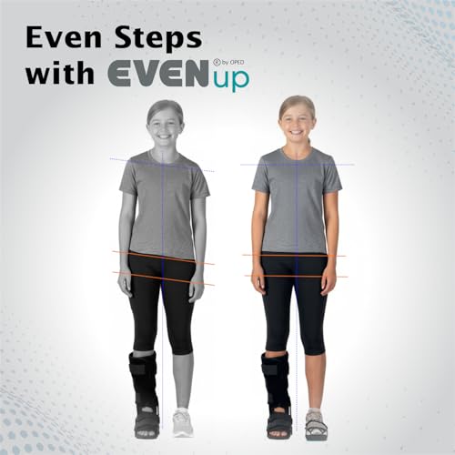 EVENup - Shoe Lift for Walking Boot I Kids' Size X-Small I Shoe Balancer for Use with Fracture Boots or Leg Length Discrepancy I 3 Adjustable
