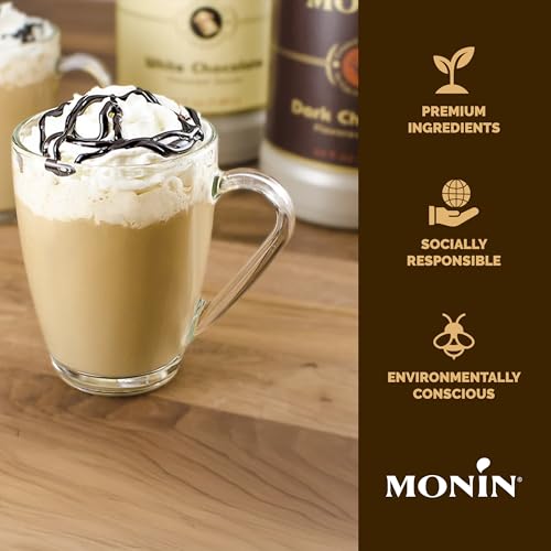 Monin - Sugar Free Dark Chocolate Sauce, Velvety and Rich, Great for Desserts, Coffee, and Snacks, Gluten-Free (64 Ounce)