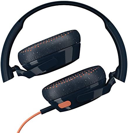 Skullcandy Riff On-Ear Wired Headphones with 3.5mm AUX Plug - Black | Travel Ready with 3.5mm Wired Connection, Built-In Microphone, Foldable Lightweight Comfortable Design, Durable Headband