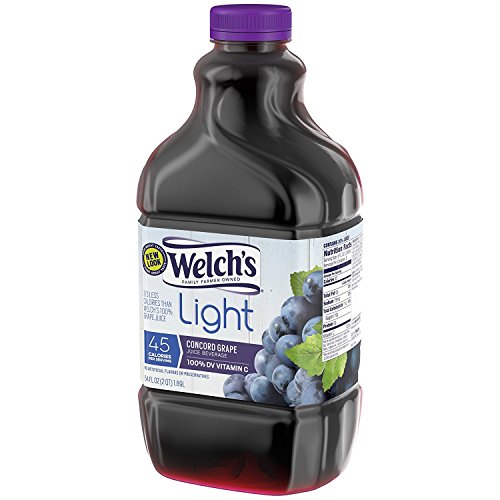 Welch's Juice 64oz Bottle (Pack of 4) Choose Flavor Below (Light Concord Grape Juice)