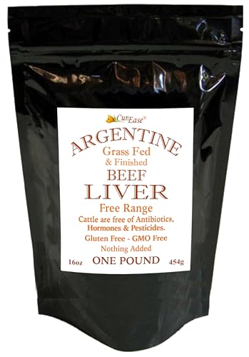 CurEase Argentine Grass Feed Beef Liver Powder Undefatted Desiccated (dried) Pesticide and Hormone Free 1lb One Pound (453grams) 908 Servings