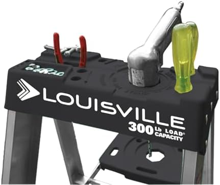 Louisville Ladder 2-Foot Aluminum Step Stool Industrial, 300-Pound Load Capacity, Type IA, AS3002