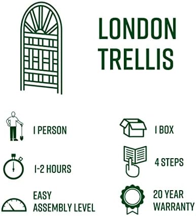 London 30"W x 78"H Vinyl Trellis
