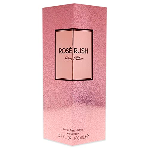 Paris Hilton Rose Rush Eau de Parfum Spray Perfume for Women | Floral and Fruity Fragrance | Notes of Papaya, Peony, Cedar, and White Musk | Feminine | Long-Lasting Scent | 3.4 Fl Oz