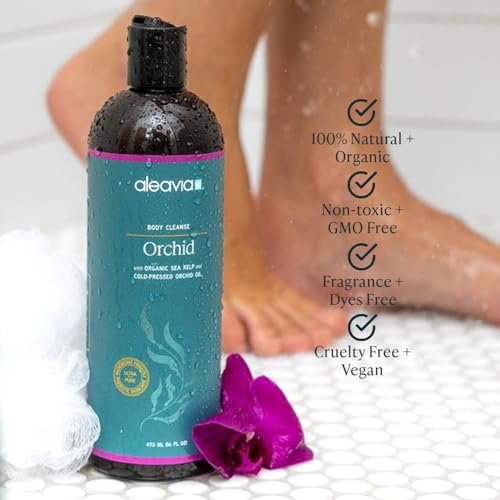 Aleavia Body Cleanse – Organic & All-Natural Prebiotic Body Wash – Fragrance-free and Sulfate-Free Enzymatic Body Cleanser – 16 Oz.