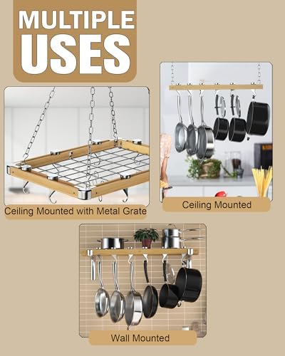Cooks Standard Classic Fixed Pot Rack Solid Cast Pan Hooks, Set of 4