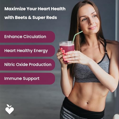 NutraChamps Beet Root Powder Circulation Supplement, Superfood Powder Nitric Oxide with Beetroot Juice, Super Reds & Grape Seed Extract