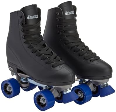 Chicago Skates Classic Quad Roller Skates for Women & Men – Durable & Top Performance, Adjustable High-Top Boots for Safe Indoor/Outdoor Roller Derby–60mm PU Wheels & Semi-Precision Bearings